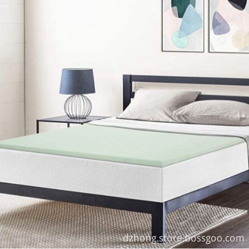 3" Green Tea Memory Foam Topper Queen